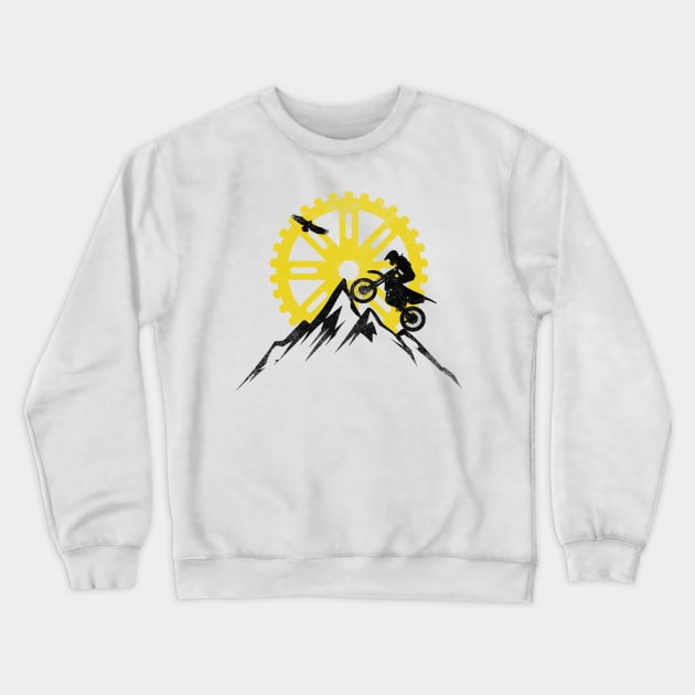 Motocross dirt bike rider Crewneck Sweatshirt by RusticVintager